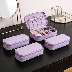 Hot Selling Eco-Friendly Large Custom Portable Silicone <b>Cosmetic</b> Bag Zipper Water Resistant Soft Handle Travel Brush <b>Case</b> - Product Image 4