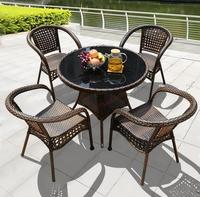 Sièges de cour en aluminium au design moderne, mobilier d'extérieur pour 4 personnes, écologique et durable