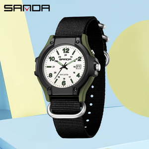 Montre à quartz décontractée pour étudiants SANDA 6376 avec calendrier, lumineuse, étanche 50M, montre d'examen pour hommes et femmes - Product Image 2