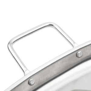 กระทะย่างสี่เหลี่ยมสแตนเลสสำหรับสเต็กและปลาพร้อมด้ามจับขนาด 12x12 นิ้ว - Product Image 4