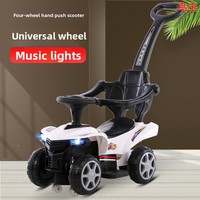 Poussette multifonctionnelle 3 en 1 Mishore avec guidon et barre de sécurité, vélo à pédales, scooter, poussette