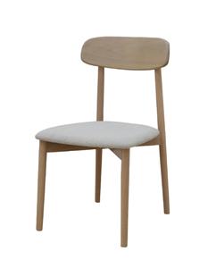 <strong>Set</strong> <strong>of</strong> <strong>4</strong> Contemporary <strong>Oak</strong> <strong>Dining</strong> <strong>Chairs</strong> with Stable Wooden Backrest and Fabric Upholstery Restaurant Stool for Home &amp; Villa Use - Product Image 1