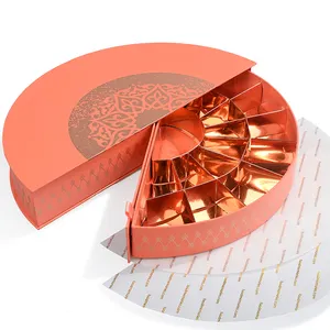 Custom Printing Rigid Cardboard Round Confectionery Cookie Paper Boxes Luxury Chocolate Packaging Box With <strong>Dividers</strong> - Product Image 1