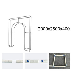 <span class=keywords><strong>Arco</strong></span> 3D per Matrimoni in Lega di Alluminio con Schermo in Tessuto, Supporto per Sfondo, <span class=keywords><strong>Arco</strong></span> per Fiori e Palloncini per Eventi e Cerimonie - Product Image 3