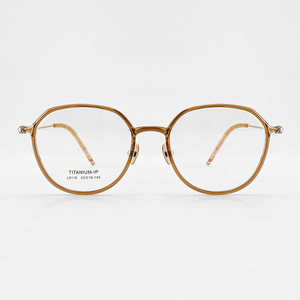 Monture de lunettes rondes Kalin 9116 en titane pur pour femme, taille moyenne, TR90, légère, style coréen - Product Image 2