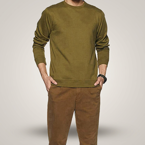 Sweat-shirt décontracté pour homme, col rond, uni, manches longues, coupe classique - Product Image 2