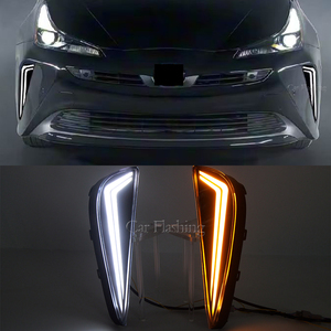 Luz LED de Conducción Diurna para Toyota <span class=keywords><strong>Prius</strong></span> 2019 2020 2021 2022 <span class=keywords><strong>2023</strong></span>, Blanca, con Intermitente <span class=keywords><strong>Amarillo</strong></span> y Cubierta de Luz Antiniebla - Product Image 6