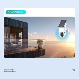 Day One CTS Solar <b>WiFi</b> PTZ <b>Camera</b> 4-Pack 10.1-Inch NVR Screen <b>Security</b> Monitoring System - Product Image 3