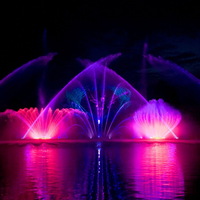 Fuente Musical de Acero Inoxidable Hecha a Medida para Decoración de Jardín Interior y Exterior con Cortina de Agua