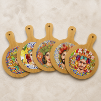 Vente en gros OEM Plaque de cuisson en céramique 3D dorée en relief motif bambou 19x27cm, design personnalisé, résistante à la chaleur, dessous de plat, cadeau souvenir