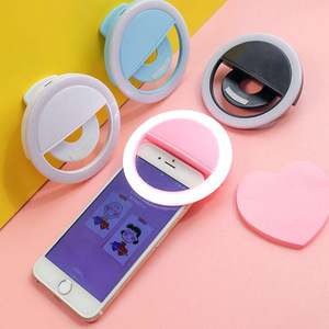 Lampe LED pour téléphone, rechargeable par USB, 3 niveaux de luminosité, lampe à clipser ronde pour selfie, pour diffusion en direct et photographie - Product Image 3