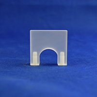 High Temp Resistant Opaque Quartz U Holder Precision Ground Fused Silica U Groove Part for Optical & Lab Testing Instruments