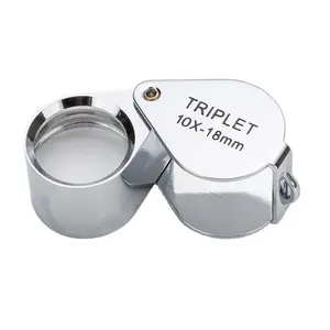 Hoge Resolutie Frame Optisch Glas Handheld Draagbare Sieraden Loupe Versterking Diamant 10x 18Mm Edelsteen Loupe