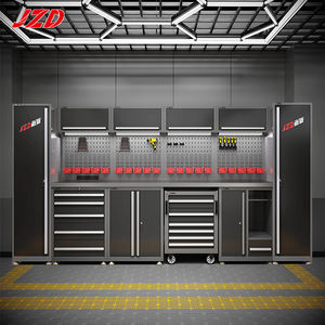 Jzd thép bàn làm việc với nhà để xe công cụ Tủ Xe đẩy tùy chỉnh OEM hội thảo công cụ lưu trữ giỏ hàng & ngăn kéo - Product Image 1