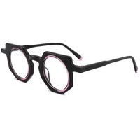 Dernières montures de lunettes optiques pour filles, lunettes de luxe de créateur, logo personnalisé, montures de lunettes uniques, montures rondes fines en acétate