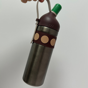 Custom Logo Insulated Stainless <b>Steel</b> Water <b>Bottle</b> with Silicone Carry Strap & Anti-Slip Grip - Product Image 2