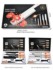 Juego de 6 cuchillos de cocina con mango octogonal de acero inoxidable y patrón martillado para uso doméstico, cuchillos para picar y cuchillos para frutas. - Product Image 6