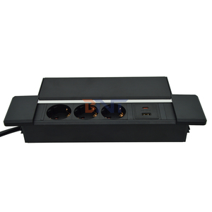 CE Approved 16A Tabletop <strong>Socket</strong> 3 AC Outlets USB A+C Ports Embedded <strong>Side</strong> Slide Design Hidden Power Outlet for Meeting Table - Product Image 6