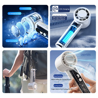Ventilateur portable haute vitesse 12000 tr/min, turbo portatif, batterie 3000 mAh, utilisation automobile, contrôle du vent à 100 niveaux, écran LED couleur personnalisée