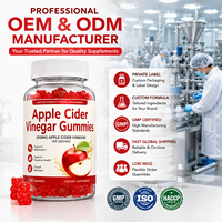 Harga Pabrik OEM ODM 60pcs Permen Jeli Cuka Apel Fermentasi Organik Bentuk Beruang untuk Kesehatan Pencernaan, Detoksifikasi, dan Pembersihan ACV