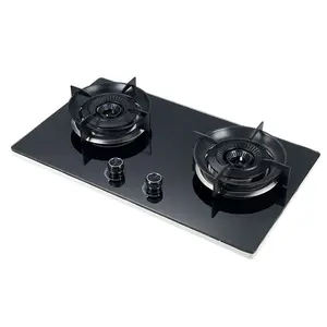 Wholesale Price Electric Table Gas Stove Tempered Glass 2 Burner Gas Stove For Cooking