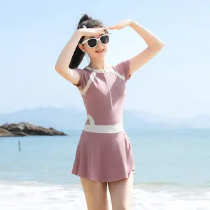 Pakaian olahraga wanita musim panas mode kustom baju renang baju renang remaja perempuan baju renang baju renang rok pakaian pantai