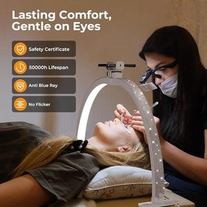 Moon Lamp Nails Arc en forma de U Half-Moon Nail Highlight Lamp Set-Protección ocular Simple LED Nail Desk Lamp para salón de belleza - Product Image 6