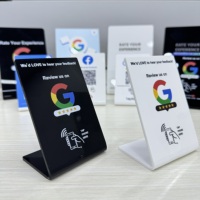 Supports de table d'affichage de menu de restaurant personnalisés Support NFC en plastique PVC acrylique