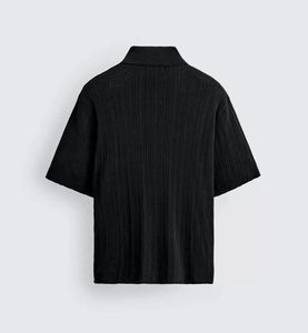 SHENZHU 2026 여름 신상 남성 심플 루즈 텍스처드 칼라 니트 반팔 가디건 스웨터 3003407 - Product Image 2