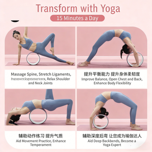 Roue de <span class=keywords><strong>yoga</strong></span> en TPE pour débutants, aide à l'étirement des épaules et de la taille, prévention de la cyphose, pour Pilates en intérieur, Daruma Zeus Shield - Product Image 5