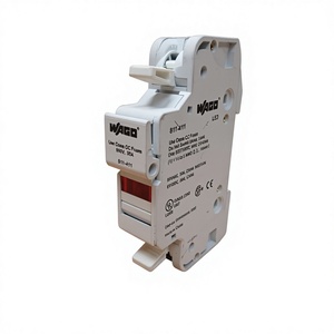 PLC สำหรับ 811-411 กล่องใส่ฟิวส์ 2 ขั้ว 1 โพล พร้อมไฟแสดงสถานะฟิวส์เสีย ติดตั้งบนราง DIN (35x15/35x7.5) แคลมป์ขนาด 16 มม. สีเทาอ่อน รับประกัน - Product Image 1