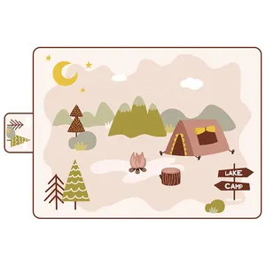Korean Big Kids Sleeping Portable Printed soft picnic mat