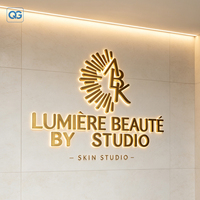 Enseigne LED rétroéclairée personnalisée, enseigne 3D avec logo d'entreprise, enseigne en acrylique rétroéclairée dorée pour salon de beauté, studio de manucure, décoration murale de boutique