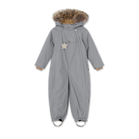 Offre Spéciale enfants vêtements garçons filles doux imperméable combinaison avec enfants chaud col de fourrure couleur unie avec impression épaisse combinaison
