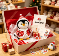 Peluche personnalisée, jouet en peluche doux, poupée pingouin de Noël pour cadeau promotionnel, peluche personnalisée