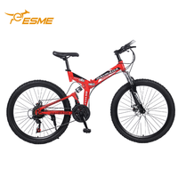Vélo pliant en titane de 22 et 24 pouces pour hommes à bas prix avec cadre léger Vélo de montagne OEM supportant 27 vitesses disponibles