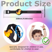 Niedliche Cartoon-Silikonhülle mit Handschlaufe, kompatibel mit AirTag, wasserdichtes, stoßfestes Kinder-Tracker-Armband