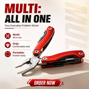 Alicate Multiferramenta de Aço Inoxidável por Atacado, Ferramenta de Bolso EDC Dobrável para Acampamento ao Ar Livre e Bricolagem - Product Image 1