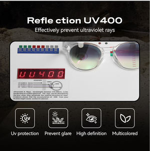 Gafas <span class=keywords><strong>de</strong></span> Sol Retro Vintage <span class=keywords><strong>para</strong></span> <span class=keywords><strong>Hombre</strong></span> y Mujer, con Filtro <span class=keywords><strong>de</strong></span> Color, <span class=keywords><strong>Lentes</strong></span> <span class=keywords><strong>de</strong></span> PC con Protección UV400, Diseño Ovalado, TR90 - Product Image 6