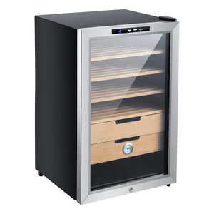 Stainless Steel Cigar Humidors cigar cabinet Electric Cigar humidor cabinets With Cedar Wood