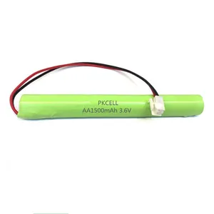 Batterie nimh aa, 3.6V, 1300mah, 3.6v, pour alimentation lumineuse d'urgence, avec haute température, AA1500