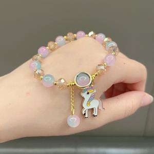 Mignon Licorne Charme Enfants Perles Bracelet Anime Bijoux Accessoires Couleurs Animal Pendentif Bracelet Mode Filles Garçons Cadeaux - Product Image 5