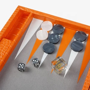 Tùy chỉnh kích thước 11inch 13inch 15inch 18inch cá sấu PU da handmade <span class=keywords><strong>backgammon</strong></span> trường hợp <span class=keywords><strong>backgammon</strong></span> bộ da - Product Image 5