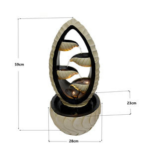 Fontana a Cascata LED a Forma di Uovo con Cornice Cava e Petali a Strati, Decorativa <span class=keywords><strong>per</strong></span> Interni ed Esterni - Product Image 4