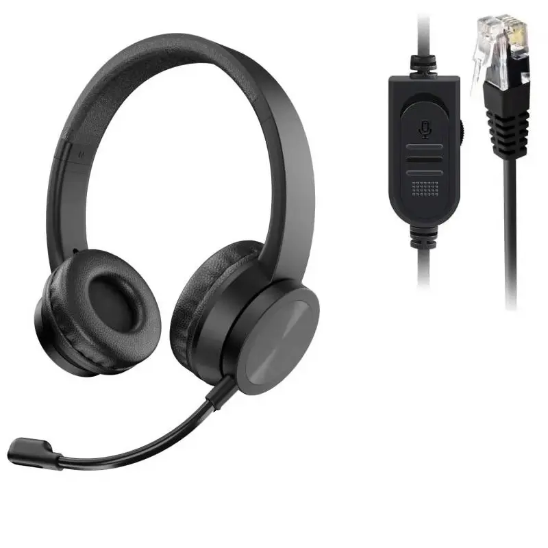 2021 High Quality Office Call Center Telephone Headphone RJ9 Headset With Mute&Volume Control