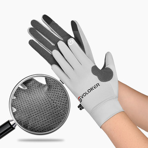 Gants de vélo d'été pour hommes et femmes, respirants, en soie glacée, demi-doigts, compatibles écran tactile, pour le cyclisme sur route, VTT, la course et le fitness - Product Image 2