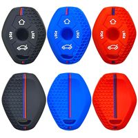 Housse de clé à deux tons en silicone à motif nid d'abeille pour les modèles plus anciens des séries X3, X5, Z3, Z5, E38, E46, E39