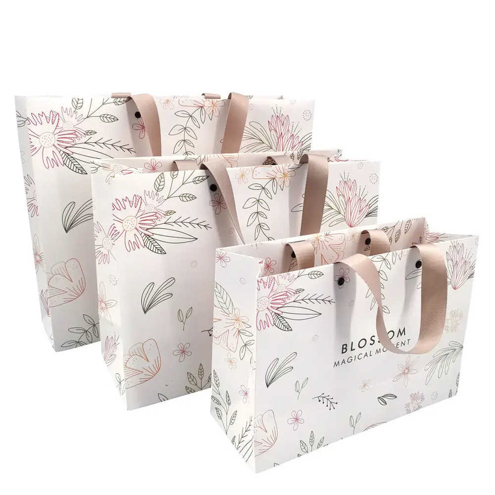 YANYI – sac en papier blanc de luxe avec Logo imprimé personnalisé, vente au détail, Boutique, Shopping, cadeaux, avec votre propre Logo, vente en gros