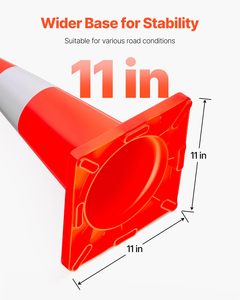 Cônes de signalisation CITICITY de 18 pouces, cônes de sécurité routière avec base en PVC, cônes de construction orange pour la maison - Product Image 5