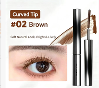 Mascara à pointe incurvée Judydoll, couleur noir brun, longue tenue, imperméable, sans grumeaux, maquillage des cils, cosmétique